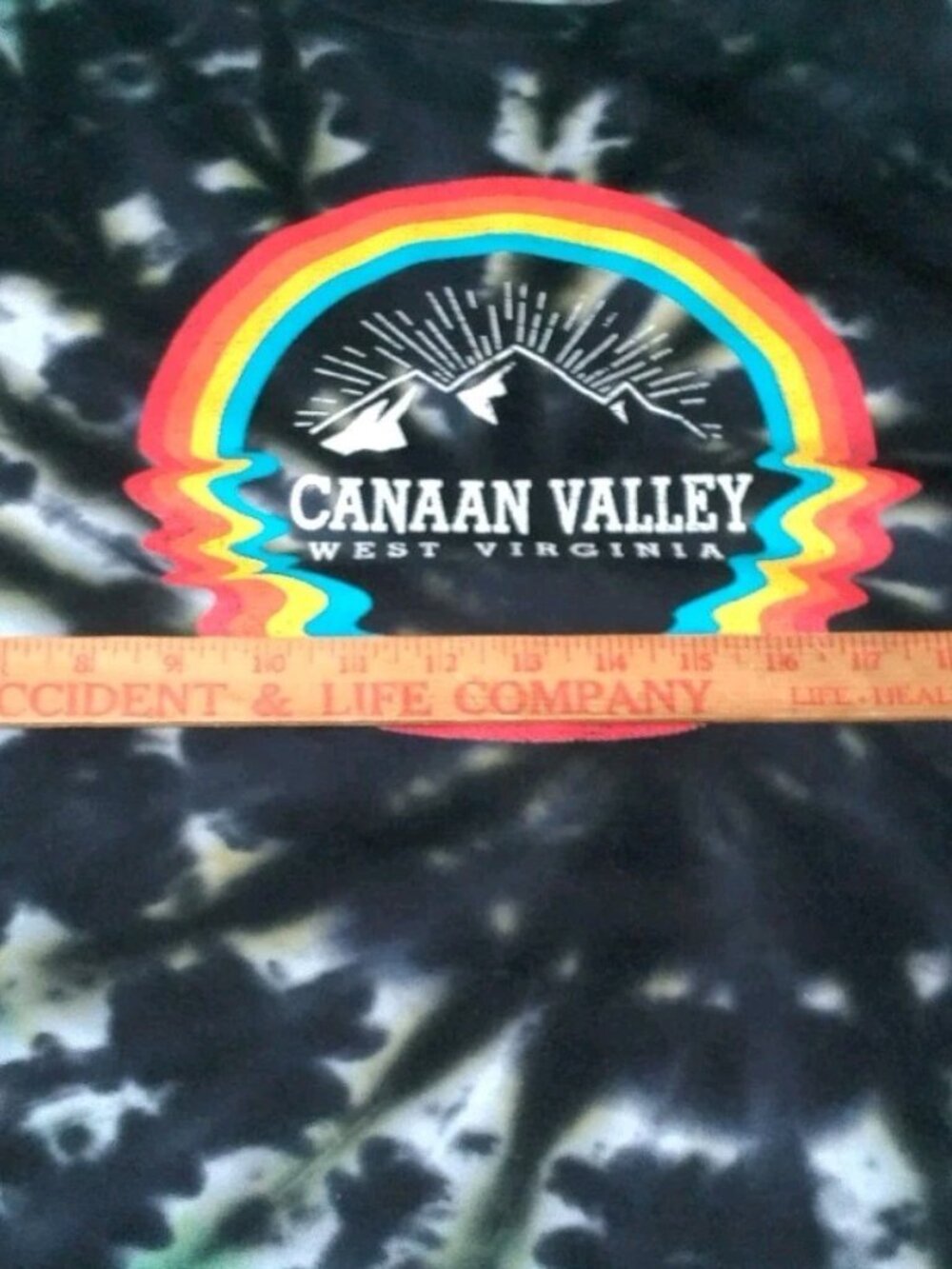 Canaan Valley West Virginia Sweatshirt XL Tie Dye Rainbow WV Mountains Nature - Picture 5 of 10